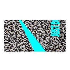 Just Do It Leopard Silver Satin Wrap 35  X 70  by nate14shop