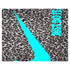 Just Do It Leopard Silver Double Sided Flano Blanket (medium)  by nate14shop