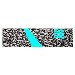 Just Do It Leopard Silver Oblong Satin Scarf (16  X 60 ) by nate14shop