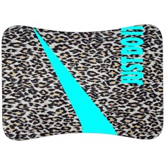 Just Do It Leopard Silver Velour Seat Head Rest Cushion by nate14shop