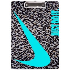 Just Do It Leopard Silver A4 Clipboard by nate14shop