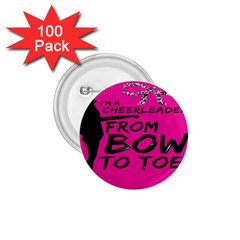 Bow To Toe Cheer Pink 1 75  Buttons (100 Pack)  by nate14shop