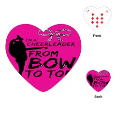 Bow To Toe Cheer Pink Playing Cards Single Design (heart)