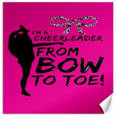 Bow To Toe Cheer Pink Canvas 16  X 16  by nate14shop