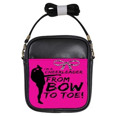 Bow To Toe Cheer Pink Girls Sling Bag by nate14shop