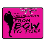 Bow To Toe Cheer Pink Double Sided Fleece Blanket (Small)  45 x34  Blanket Front