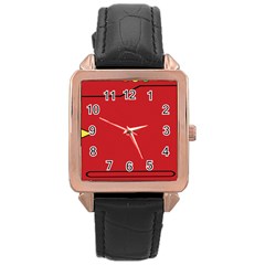 Pokedex Rose Gold Leather Watch 