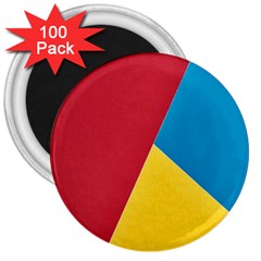 Tri Calor Background-color 3  Magnets (100 Pack) by nate14shop