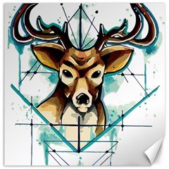 Deer-unicorn-tattoo-drawing-vector-watercolor Canvas 12  X 12 