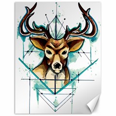 Deer-unicorn-tattoo-drawing-vector-watercolor Canvas 12  X 16  by Jancukart