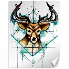 Deer-unicorn-tattoo-drawing-vector-watercolor Canvas 18  X 24 