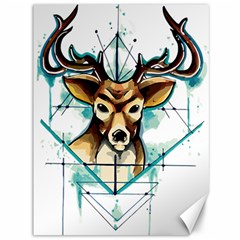 Deer-unicorn-tattoo-drawing-vector-watercolor Canvas 36  X 48 