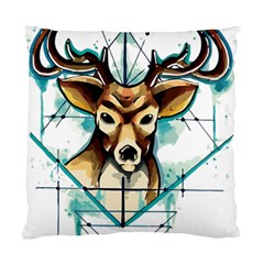 Deer-unicorn-tattoo-drawing-vector-watercolor Standard Cushion Case (one Side) by Jancukart