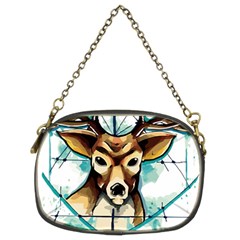 Deer-unicorn-tattoo-drawing-vector-watercolor Chain Purse (two Sides)