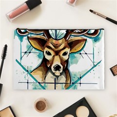 Deer-unicorn-tattoo-drawing-vector-watercolor Cosmetic Bag (large)