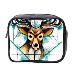 Deer-unicorn-tattoo-drawing-vector-watercolor Mini Toiletries Bag (two Sides)