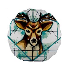 Deer-unicorn-tattoo-drawing-vector-watercolor Standard 15  Premium Round Cushions