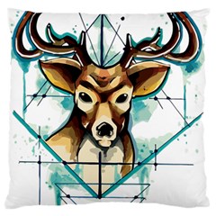 Deer-unicorn-tattoo-drawing-vector-watercolor Standard Flano Cushion Case (one Side)