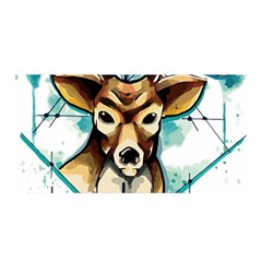 Deer-unicorn-tattoo-drawing-vector-watercolor Satin Wrap 35  X 70 