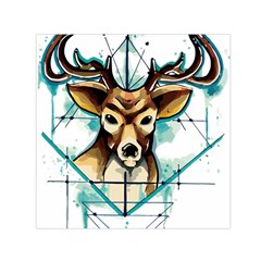 Deer-unicorn-tattoo-drawing-vector-watercolor Square Satin Scarf (30  X 30 )