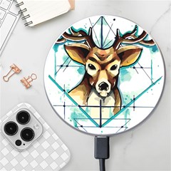 Deer-unicorn-tattoo-drawing-vector-watercolor Wireless Charger