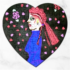 Vampire Girl 3 Jigsaw Puzzle (heart) by violetheavensky