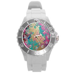 Freedom To Pour Round Plastic Sport Watch (l) by Hayleyboop