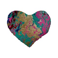 Freedom To Pour Standard 16  Premium Flano Heart Shape Cushions by Hayleyboop