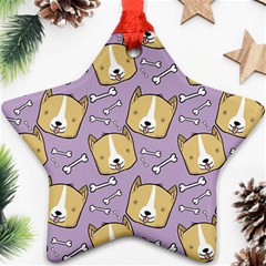 Corgi Pattern Ornament (star)