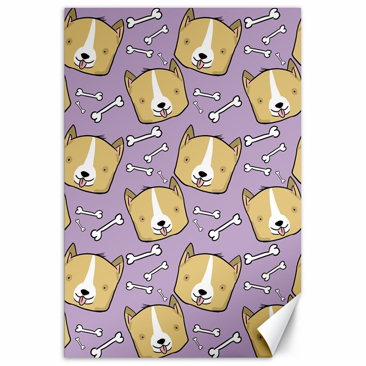 Corgi Pattern Canvas 20  x 30 