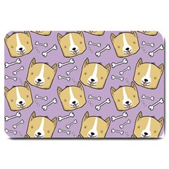 Corgi Pattern Large Doormat  by Sudhe