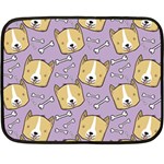 Corgi Pattern Fleece Blanket (Mini) 35 x27  Blanket