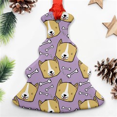 Corgi Pattern Ornament (christmas Tree) 