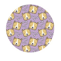 Corgi Pattern Mini Round Pill Box (pack Of 5) by Sudhe