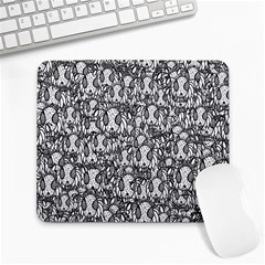 Sketchy Monster Insect Drawing Motif Pattern Large Mousepads by dflcprintsclothing