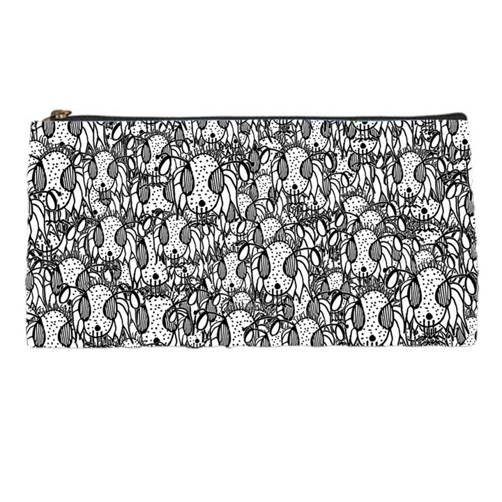 Sketchy Monster Insect Drawing Motif Pattern Pencil Case