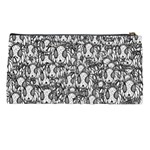 Sketchy Monster Insect Drawing Motif Pattern Pencil Case Back