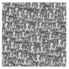 Sketchy Monster Insect Drawing Motif Pattern Square Satin Scarf (36  X 36 )