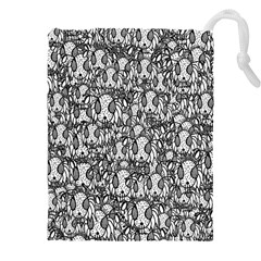 Sketchy Monster Insect Drawing Motif Pattern Drawstring Pouch (4xl)