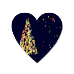 Abstract-christmas-tree Heart Magnet by nate14shop