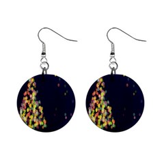 Abstract-christmas-tree Mini Button Earrings by nate14shop