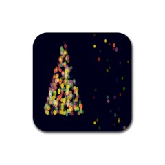 Abstract-christmas-tree Rubber Coaster (square) by nate14shop