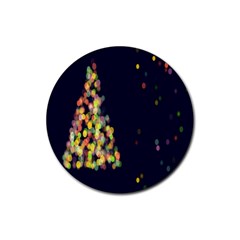 Abstract-christmas-tree Rubber Round Coaster (4 Pack) by nate14shop