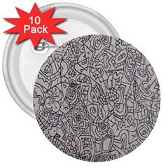 Artwork-005 3  Buttons (10 Pack)  by nate14shop