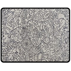 Artwork-005 Double Sided Fleece Blanket (medium)  by nate14shop