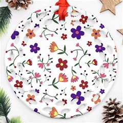 Background-a 009 Round Filigree Ornament (two Sides)