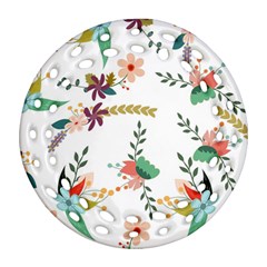 Background-a 011 Ornament (round Filigree) by nate14shop