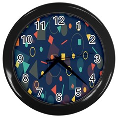 Background-a 012 Wall Clock (black) by nate14shop