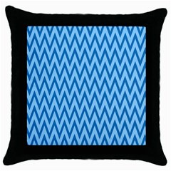 Background-cevrons-blue-001 Throw Pillow Case (black)