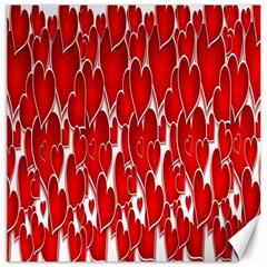 Banner Love Red Canvas 20  X 20  by nate14shop